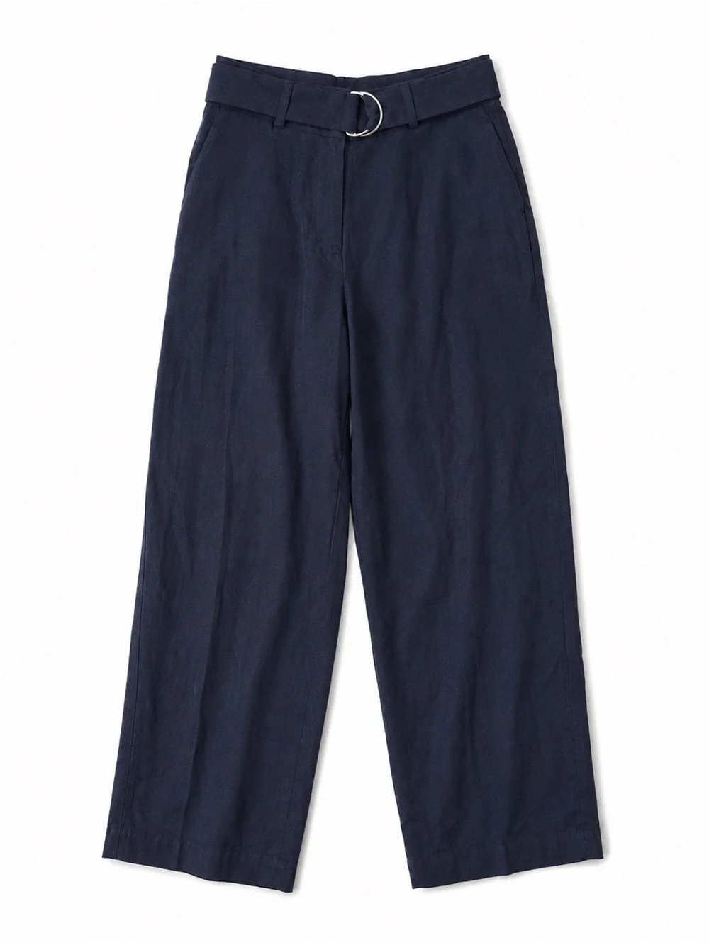 NWT Banana Republic Navy TENCEL Linen Blend Paperbag Wide Leg Pants Size 2